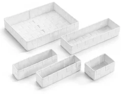 Set de 5 paniers en tissu Riga