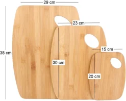 Set de 3 planches à découper en bambou