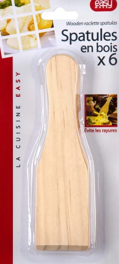 Set de 6 spatules à raclette en bois