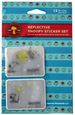 Set de 2 stickers réfléchissants Snoopy (Snoopy et Pissenlit)
