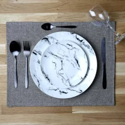 Set de table en coton Black forest 35 x 45 cm (Lot de 6) (Gris)
