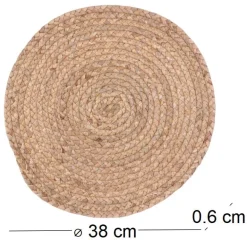 Set de table en jonc de mer tressé (Lot de 6)