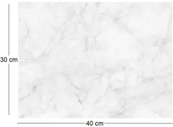 Set de table en vinyle Marbre blanc (Lot de 6)