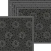 Set de table en vinyle 40 x 30 cm (Lot de 6) (Mandala noir)
