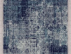 Set de table en vinyle 40 x 30 cm (Lot de 6) (Effet tissage bleu nuit)