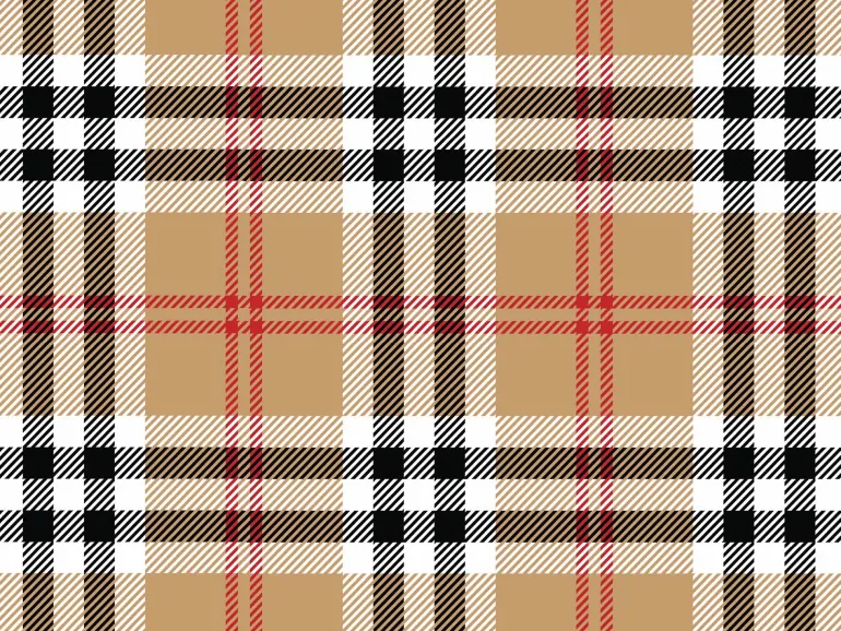 Set de table en vinyle 40 x 30 cm (Lot de 6) (Motif tartan)