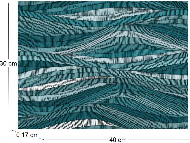 Set de table en vinyle 40 x 30 cm (Lot de 6) (Vagues)
