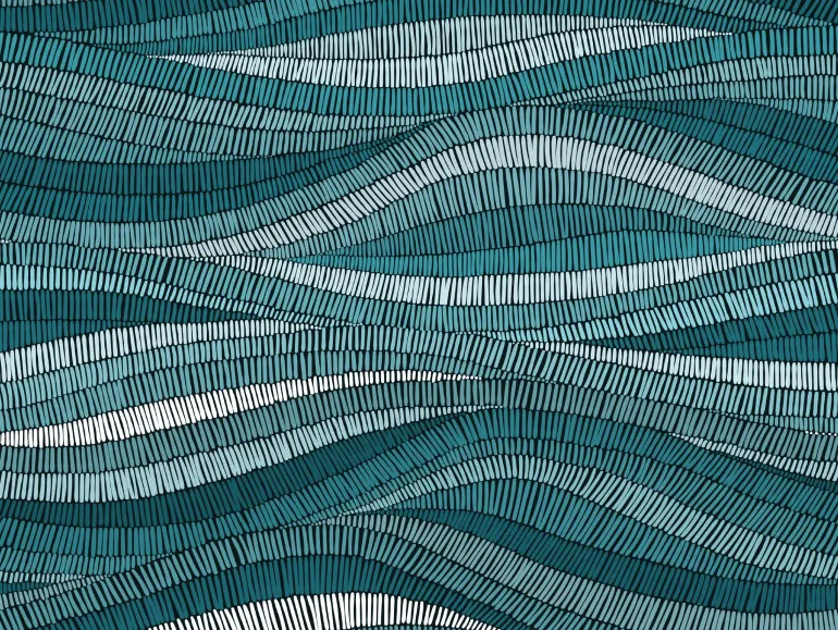 Set de table en vinyle 40 x 30 cm (Lot de 6) (Vagues)