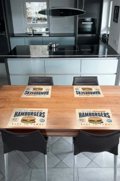 Set de table en vinyle 40 x 30 cm (Lot de 6) (Imprimé hamburgers)