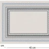 Set de table en vinyle 40 x 30 cm (Lot de 6) (Liserés bleu et noir)