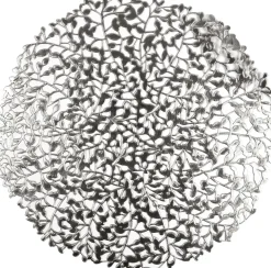 Set de table rond feuillage 38 cm (Argenté)