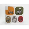 Set de 5 toiles colorées Animaux de la forêt