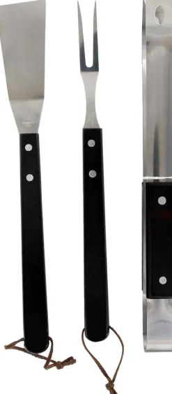 Set de 3 ustensiles à BBQ avec manches en bois