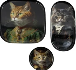Set de 3 vide-poches en métal (Chats)