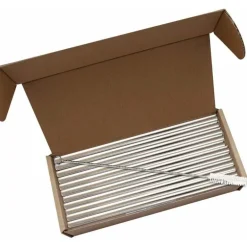 Set 50 pailles droites en inox avec goupillon (21 cm)