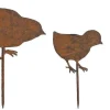 Set 3 piques pour jardinière famille oiseaux