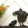 Silhouette animal en métal Garden (Poule)