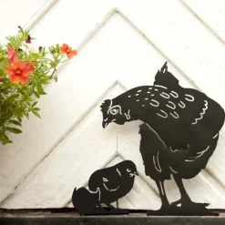 Silhouette animal en métal Garden (Poule)