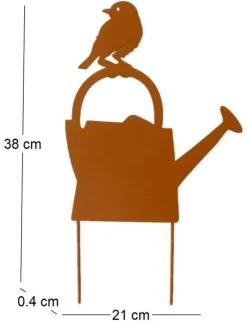 Silhouette arrosoir sur pique 21 x 38 cm