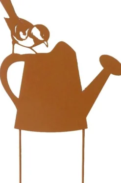 Silhouette arrosoir sur pique en fonte 23 x 36 cm