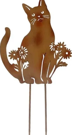 Silhouette en fer Chat 38 x 76 cm