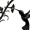 Silhouette sur pique en acier noir (Colibri)