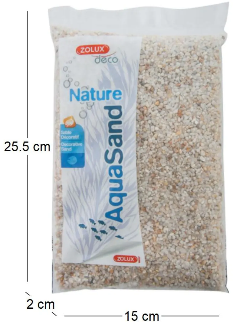 Sol décoratif Aquasand naturel quartz blanc 1kg