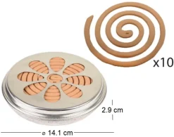 Spirales citronelle dans brûleur en métal (Unitaire)