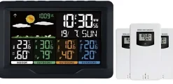 Station météo couleur avec 3 capteurs extérieurs