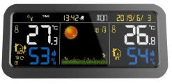 Station météo électronique couleur avec capteur extérieur