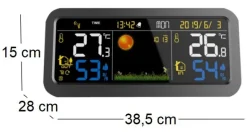 Station météo électronique couleur avec capteur extérieur