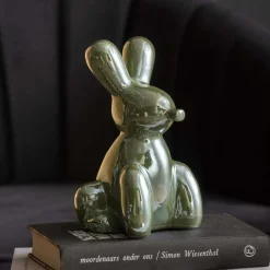 Statue en céramique Balloon Bunny (Vert)
