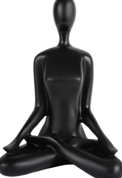 Statue en polyrésine Open Lotus (Noir)