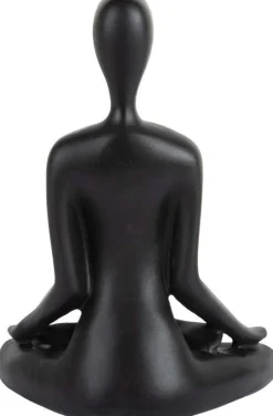 Statue en polyrésine Open Lotus (Noir)