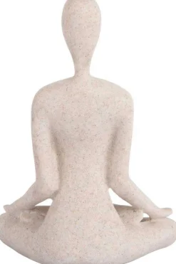 Statue en polyrésine Open Lotus (Gris clair)