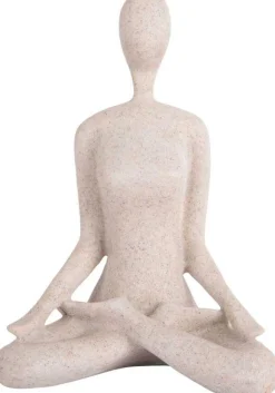 Statue en polyrésine Open Lotus (Gris clair)