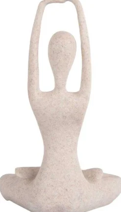 Statue en polyrésine Stretched Lotus (Gris clair)