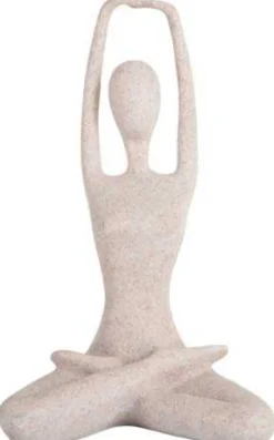 Statue en polyrésine Stretched Lotus (Gris clair)