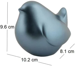 Statue en résine effet métalisé Fat Bird (Bleu métalisé)