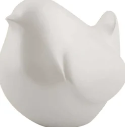 Statue en résine effet métalisé Fat Bird (Blanc)