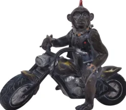 Statuette animal motard en polyrésine (Singe)
