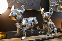 Statuette bouledogue debout en polyrésine Puzzle