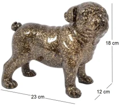 Statuette bouledogue en polyrésine Giorgia