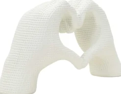 Statuette décorative en polyrésine Hands lover 25 x 7.5 x 13.5 cm (Blanc)