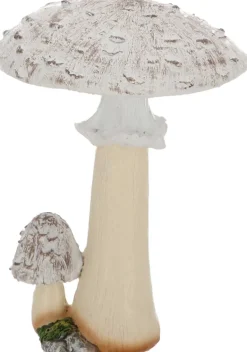Statuette décorative en polyrésine Champignons (Lot de 3) (12 cm)