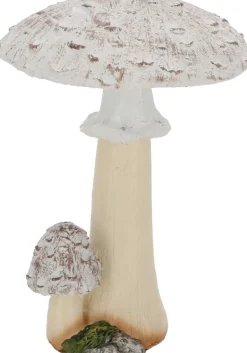 Statuette décorative en polyrésine Champignons (Lot de 3) (12 cm)