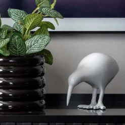 Statuette Kiwi en aluminium (Blanc)