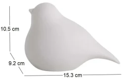 Statuette oiseau de profil lumineux Fat bird (15 x 9 x 10 cm)