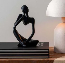 Statuette silhouette en polyrésine Imagine (Noir)
