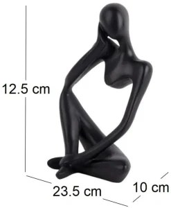 Statuette silhouette en polyrésine Imagine (Noir)
